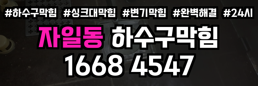 자일동 하수구 막힘