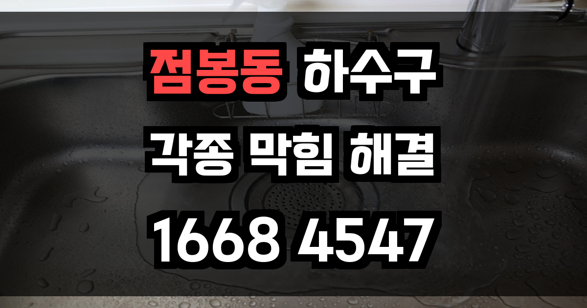 점봉동 하수구 막힘