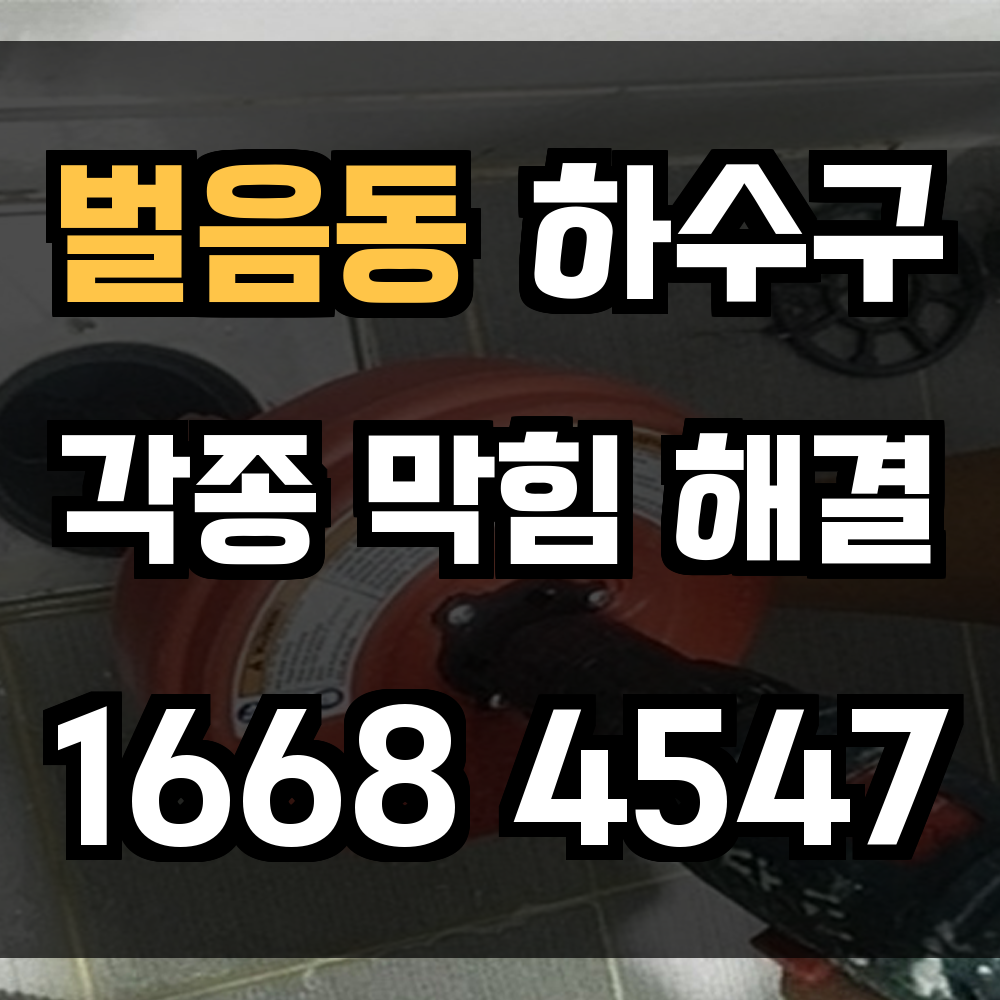 벌음동 하수구막힘