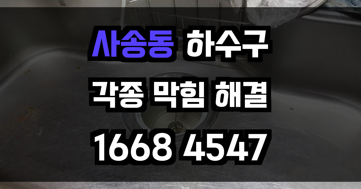 사송동 하수구막힘