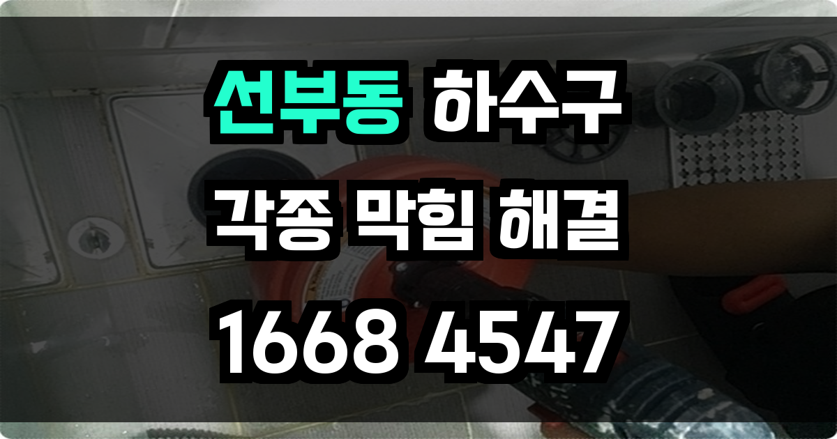 선부동 하수구막힘