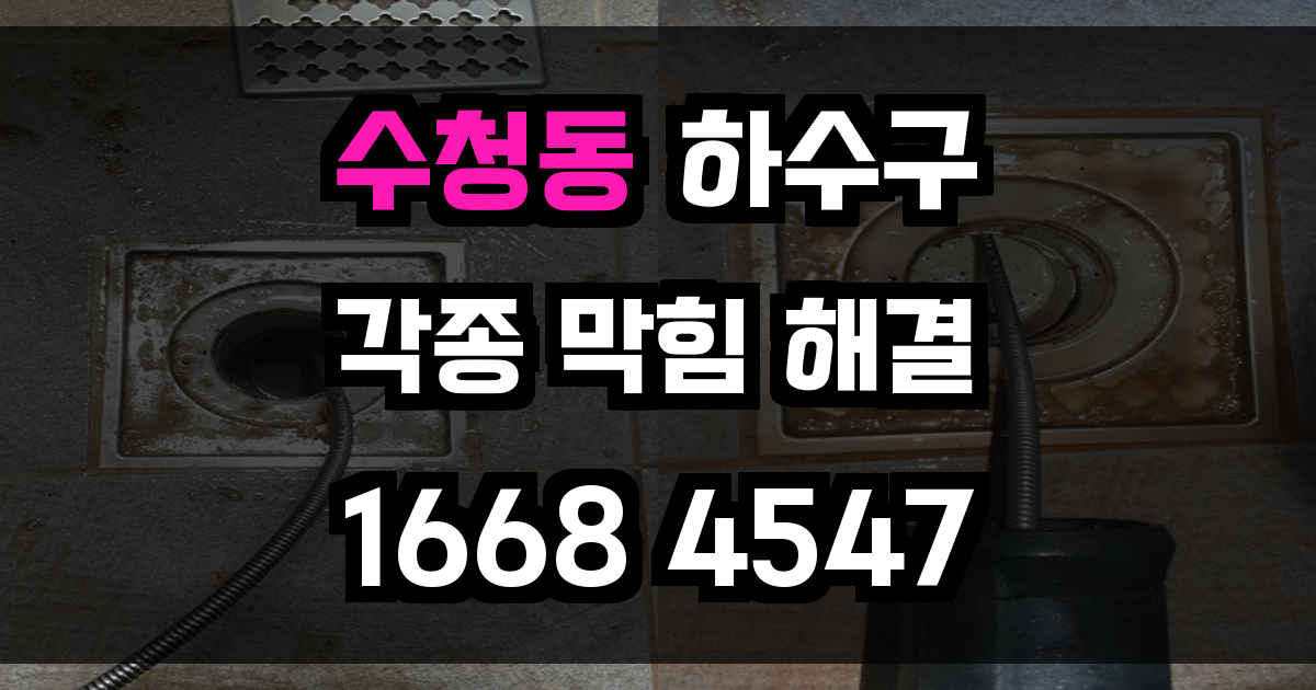 수청동 하수구막힘