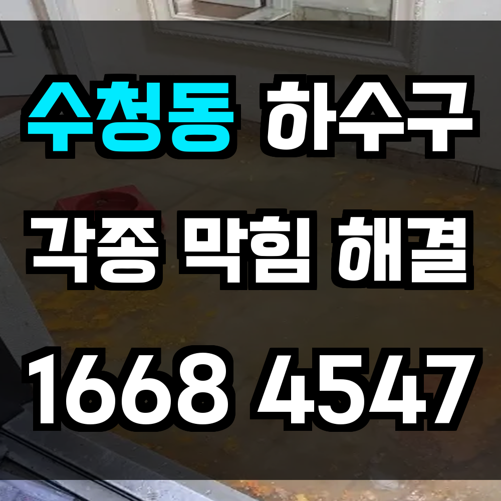 수청동 하수구막힘