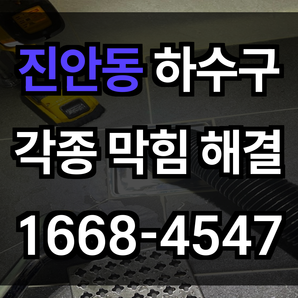 진안동 하수구막힘