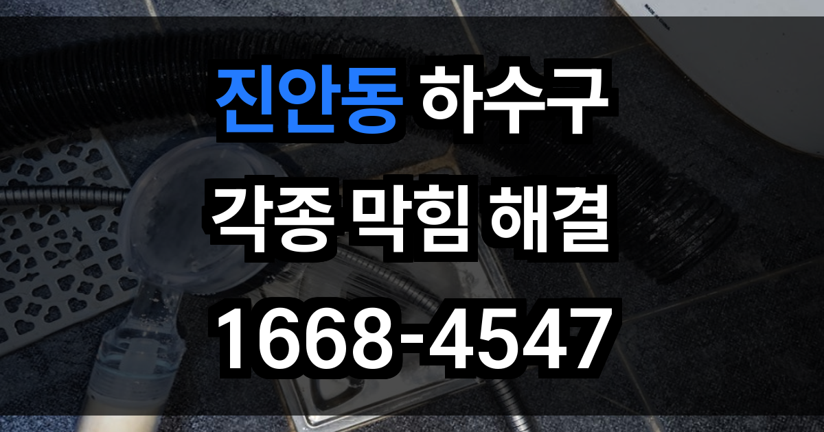 진안동 하수구막힘