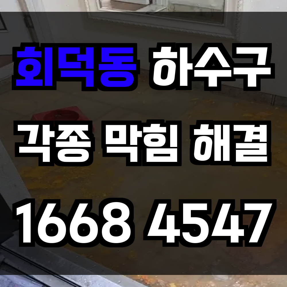 회덕동 하수구막힘 싱크대막힘 변기막힘 복합 주거 구조도 완벽히 대응하는 복구 서비스