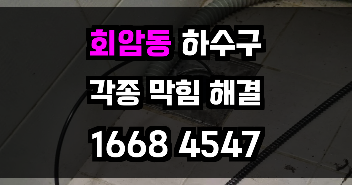 회암동 하수구막힘