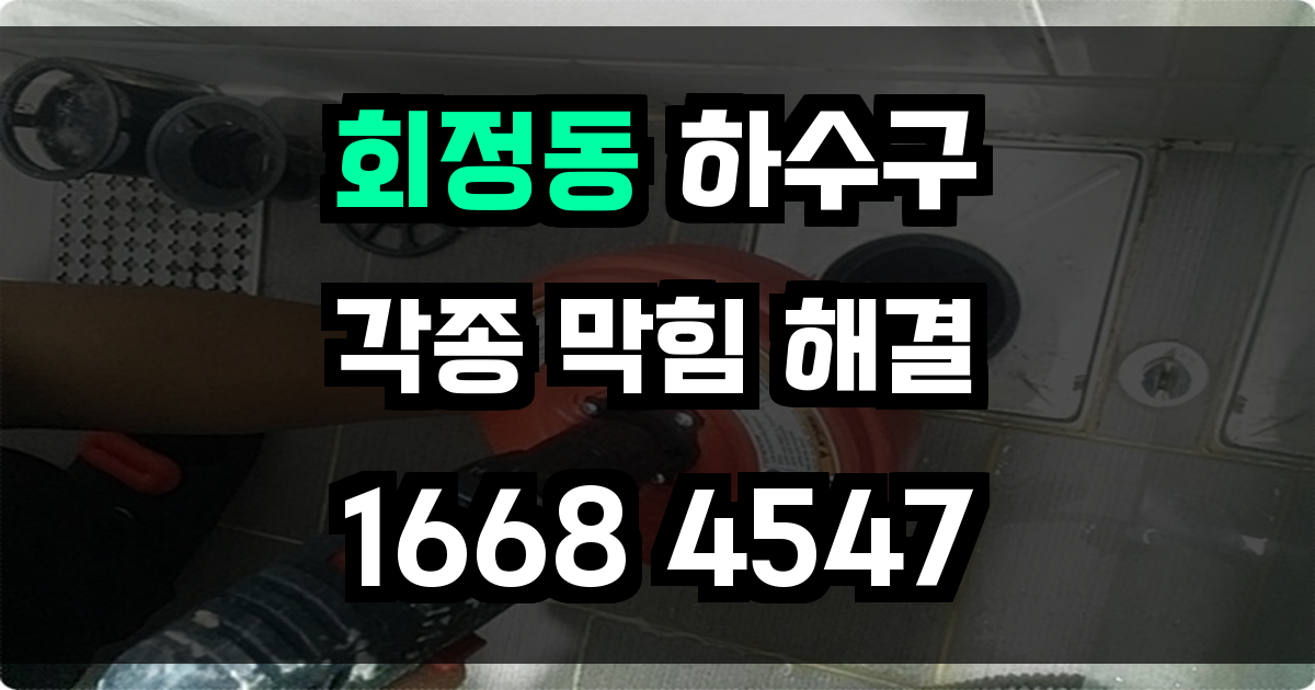 회정동 하수구막힘