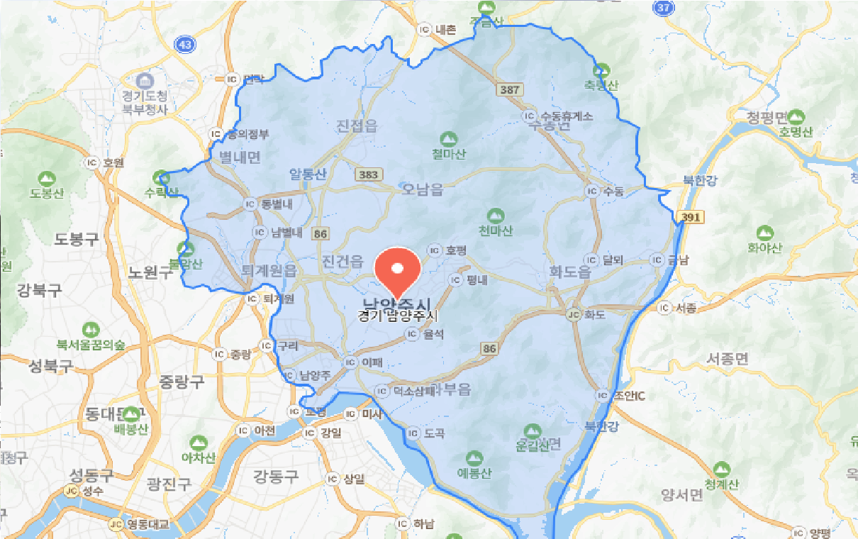 남양주 크레인 서비스 지역