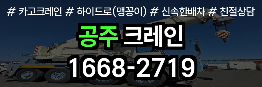 공주 크레인 비용