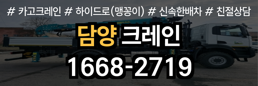 담양군 크레인 비용