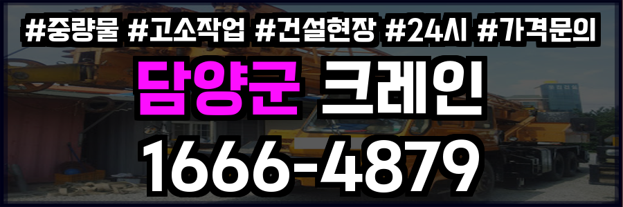 담양군 크레인 비용