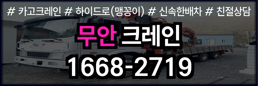무안군 크레인 비용