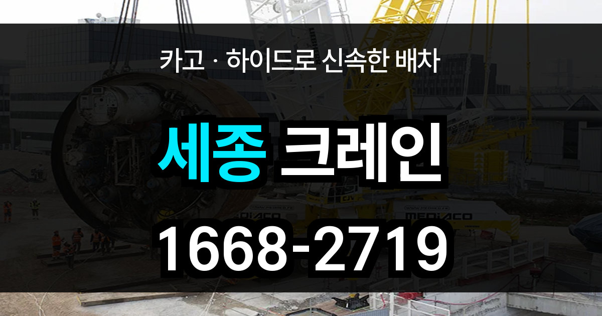 세종시 크레인 비용
