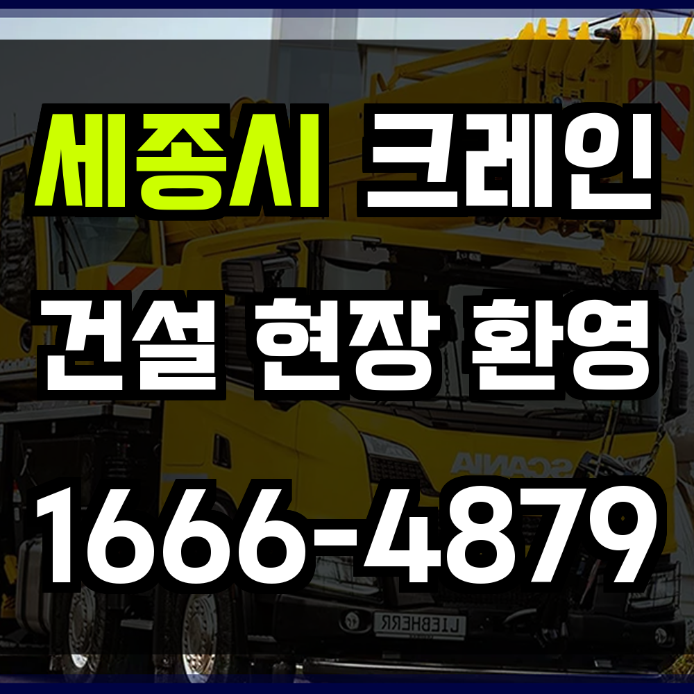 세종시 크레인 비용