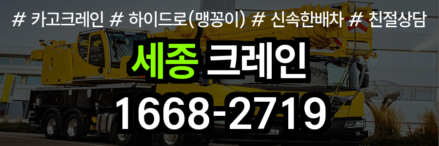 세종시 크레인 비용