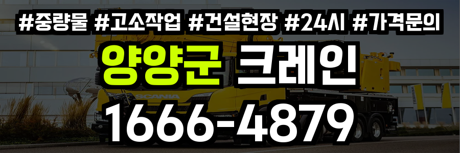양양군 크레인 비용