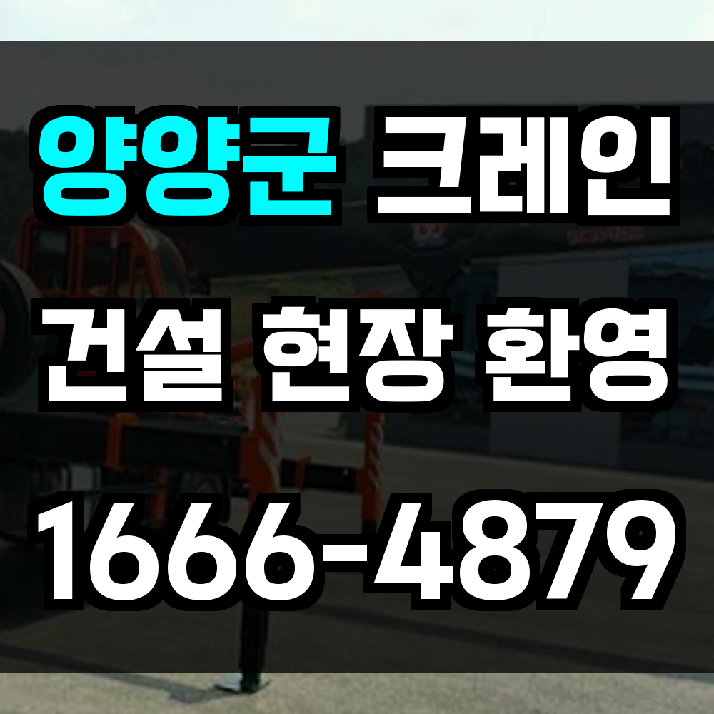 양양군 크레인 비용