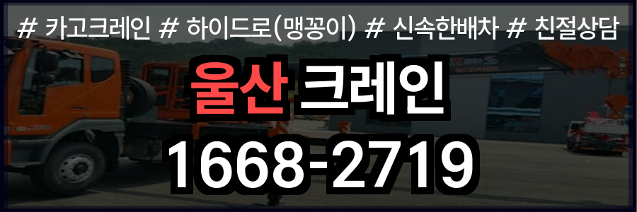 울산광역시 크레인 비용