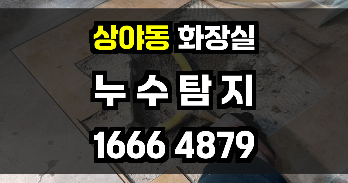 상야동 화장실 누수