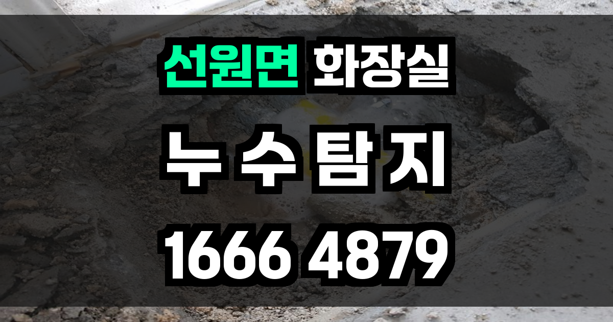 선원면 화장실 누수