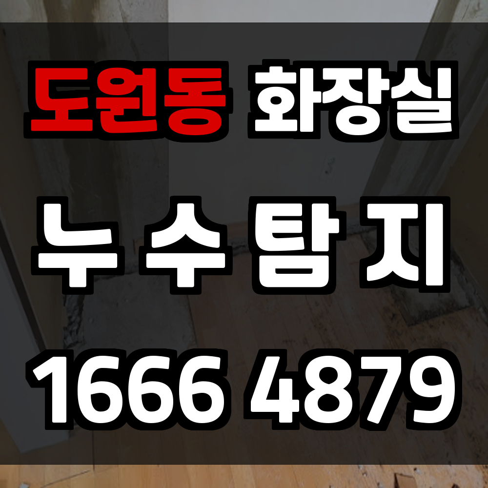 도원동 화장실 누수탐지로 신속하고 정확한 누수 해결