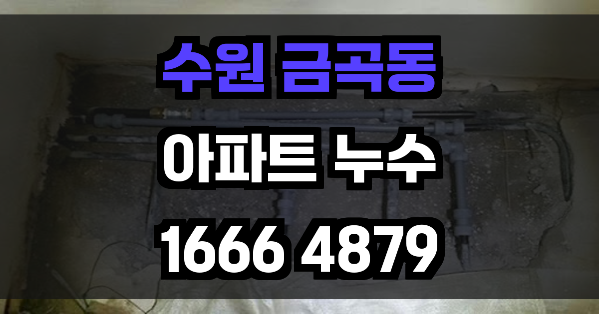 수원 금곡동 아파트 누수