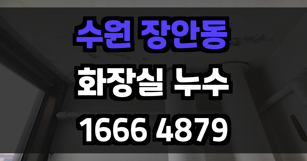 수원 장안동 화장실 누수