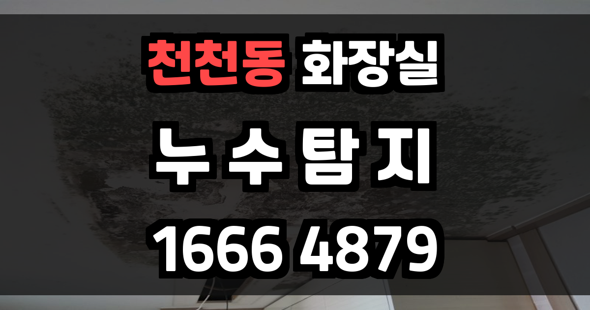 천천동 화장실 누수