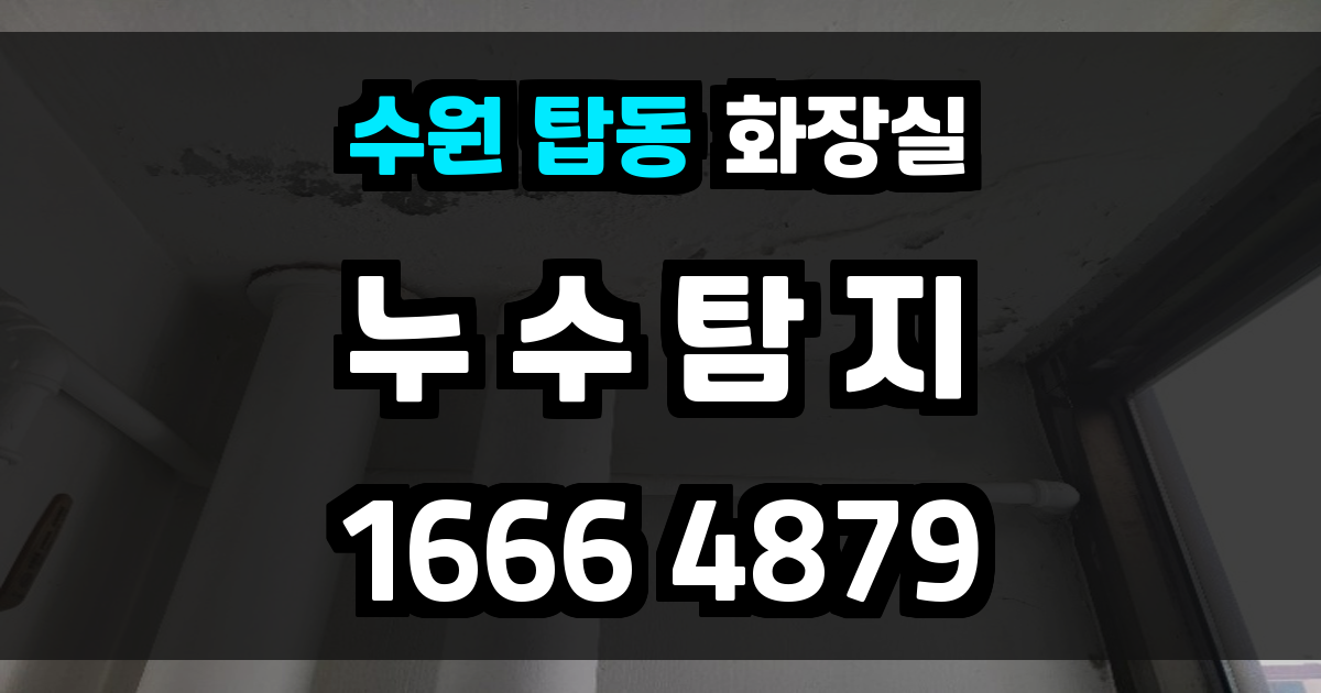 수원 탑동 화장실 누수
