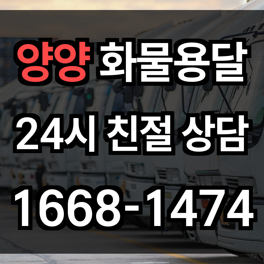 양양 화물 용달
