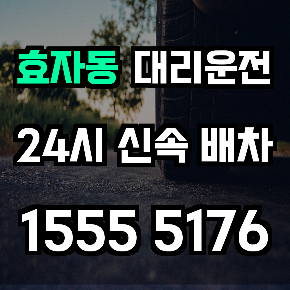 효자동 대리운전 주택 밀집 지역의 믿음직한 귀가 파트너