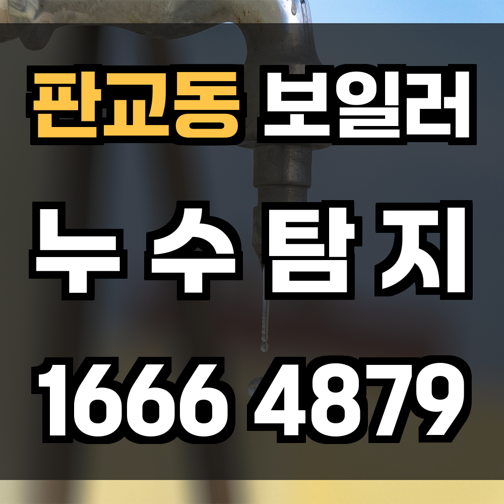 판교동 보일러 누수탐지 정밀진단 서비스 안내