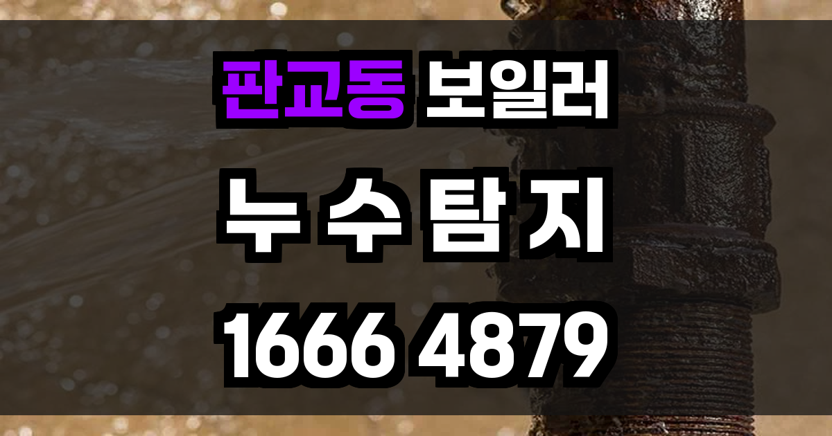 판교동 보일러 누수