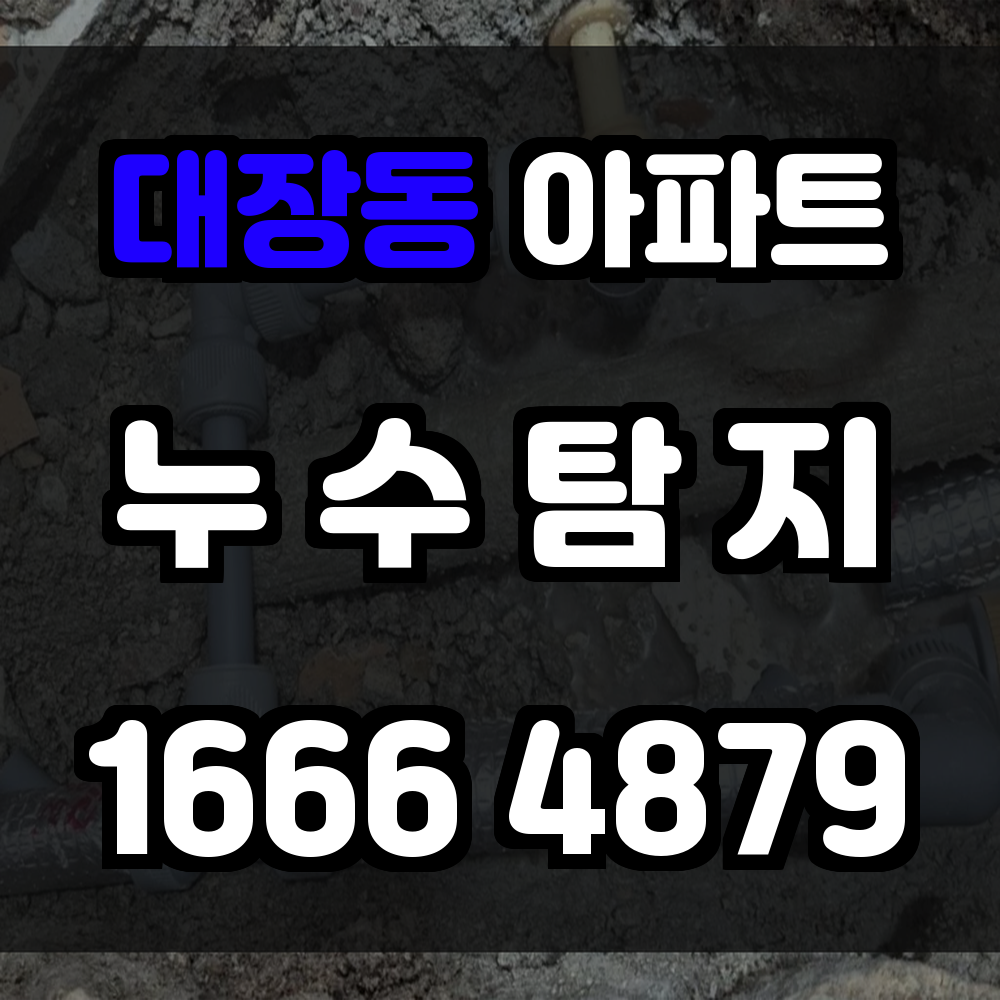 대장동 아파트 누수탐지 해체 없이 빠르고 정확한 누수 진단과 보수