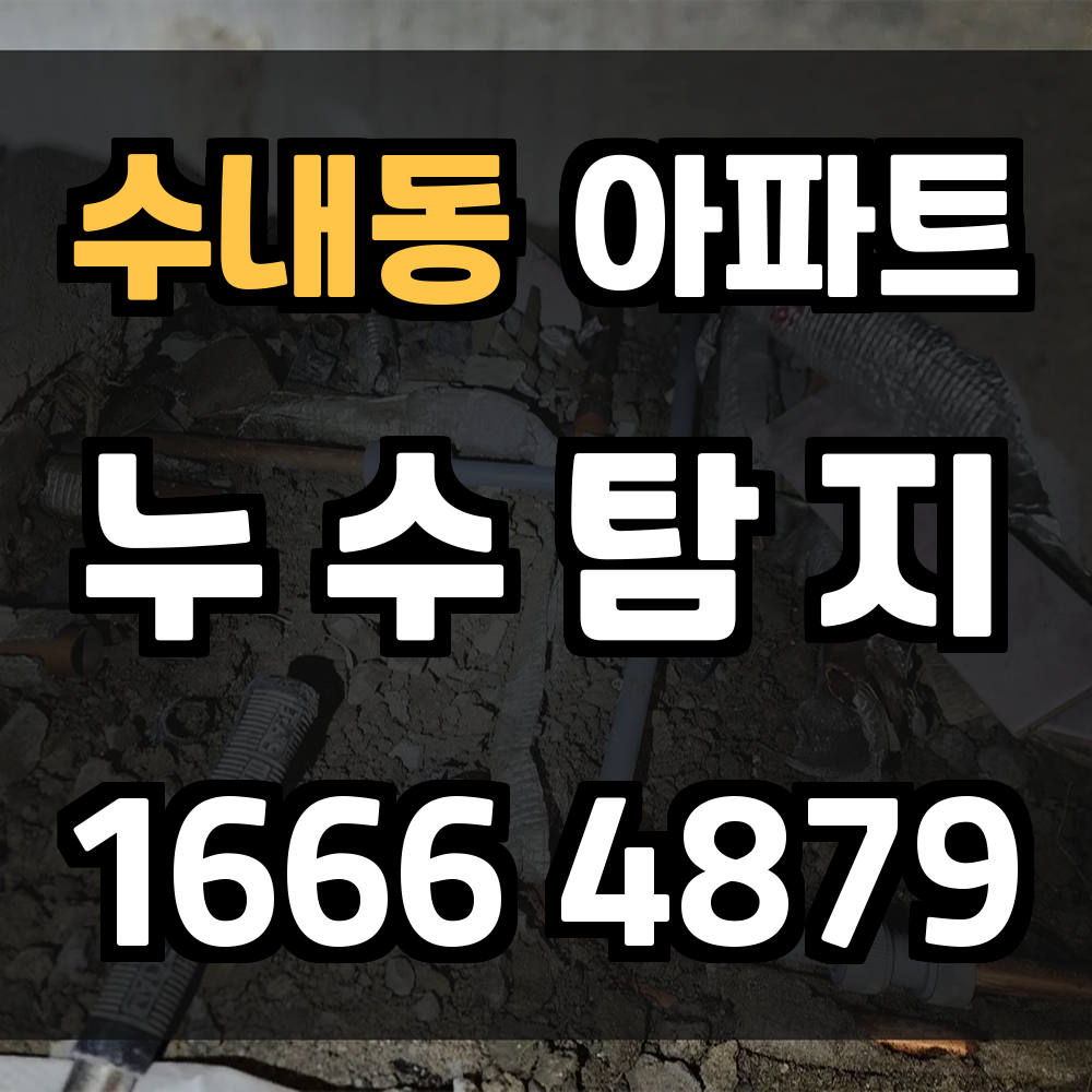 수내동 아파트 누수탐지 사전 진단으로 비용을 아끼세요