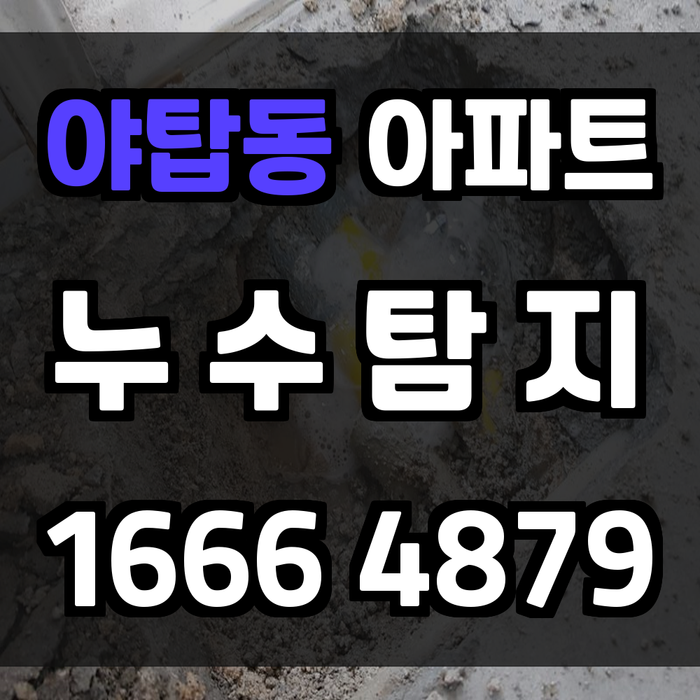 야탑동 아파트 누수탐지 구조 손상 없이 정확하게 진단합니다