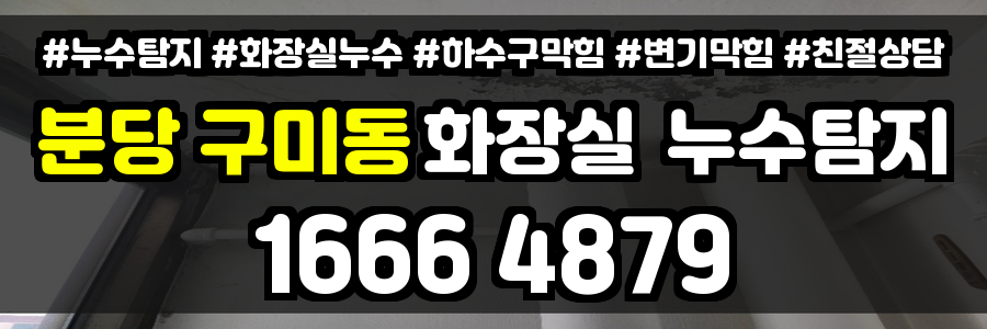 분당 구미동 화장실 누수