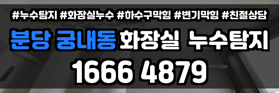 분당 궁내동 화장실 누수