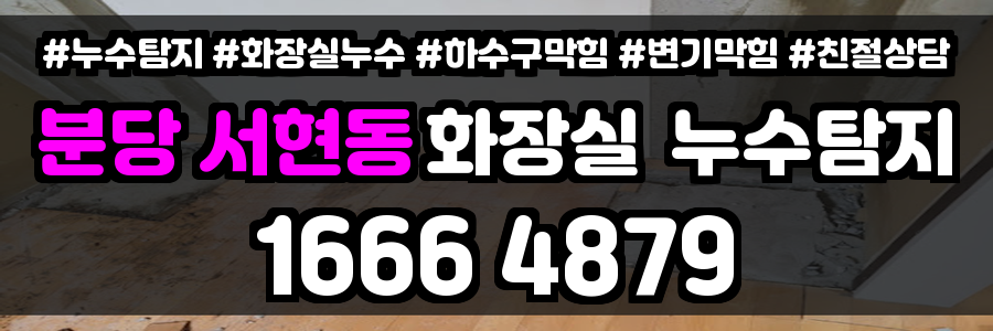 분당 서현동 화장실 누수