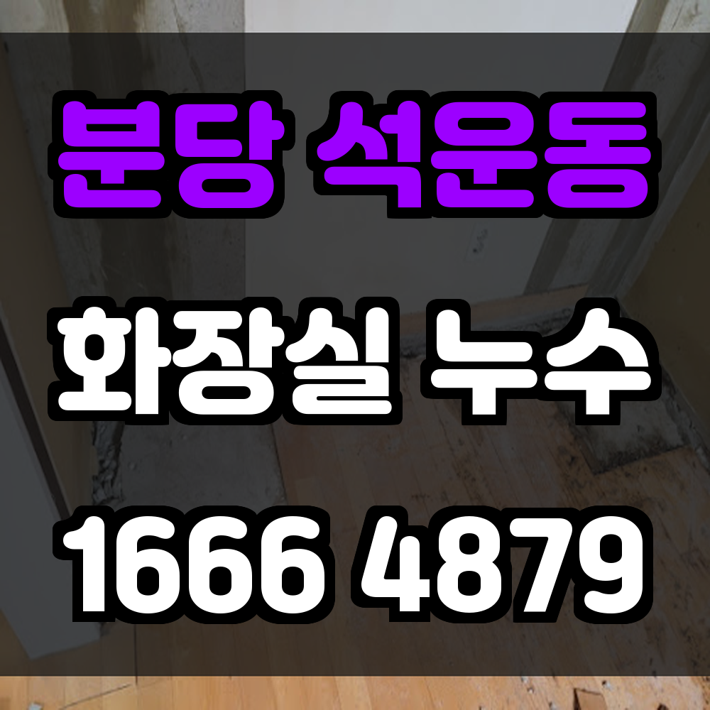 분당 석운동 화장실 누수
