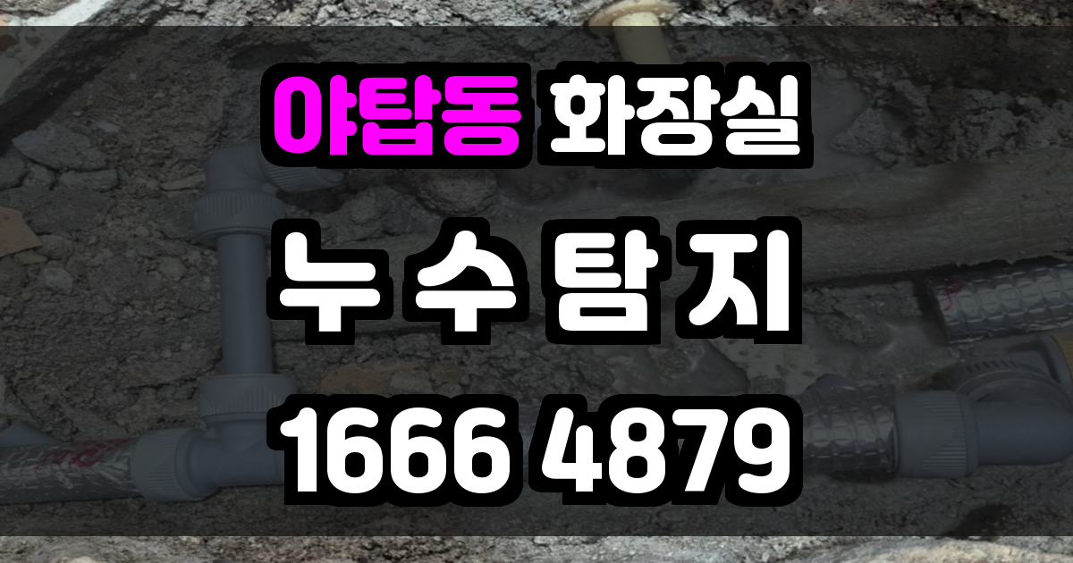 야탑동 화장실 누수