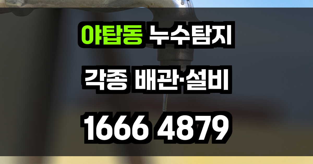 야탑동 누수탐지