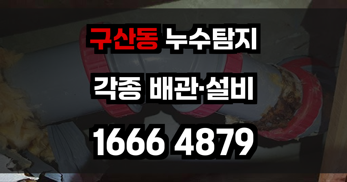 구산동 누수탐지