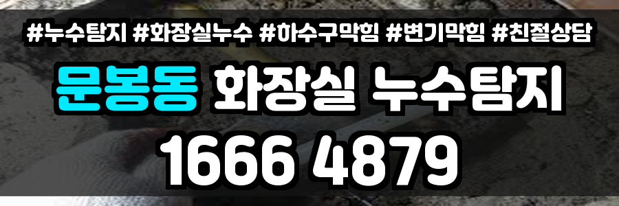 문봉동 화장실 누수
