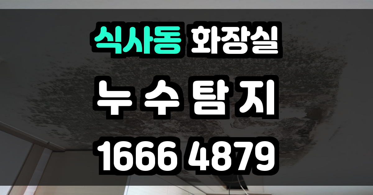 식사동 화장실 누수