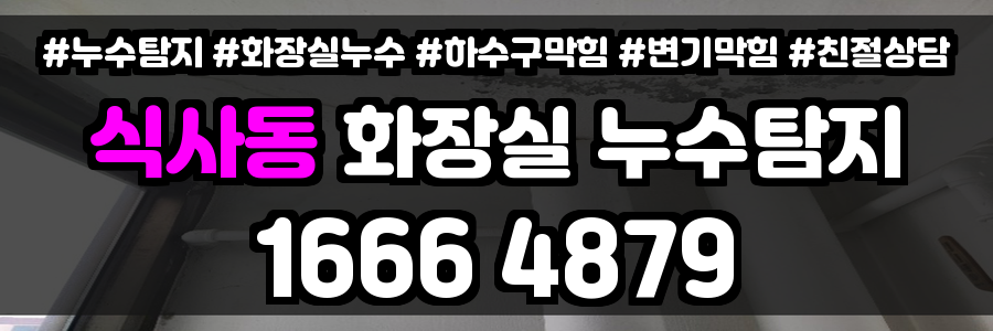 식사동 화장실 누수