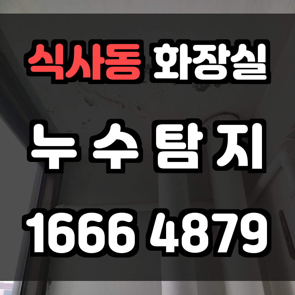 식사동 화장실 누수