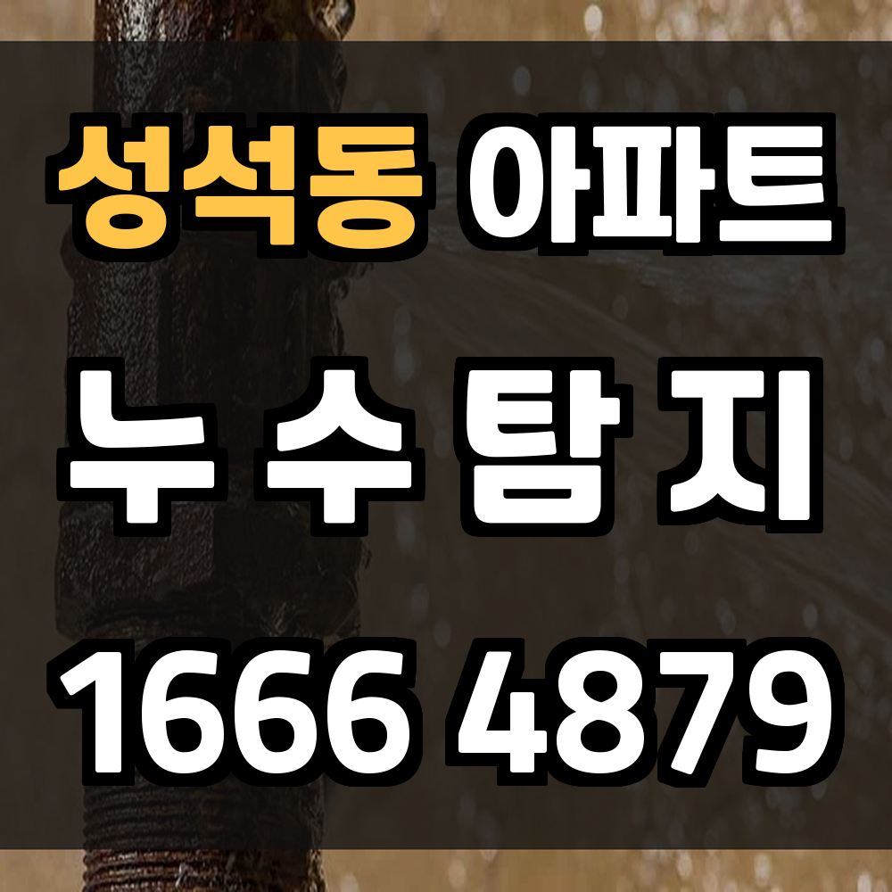성석동 아파트 누수탐지 빠르고 정밀한 원인 분석으로 해결