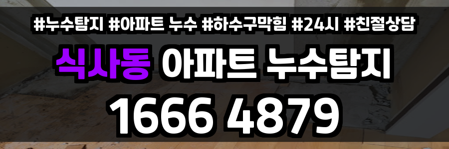 식사동 아파트 누수